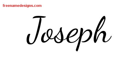 Lively Script Name Tattoo Designs Joseph Free Printout