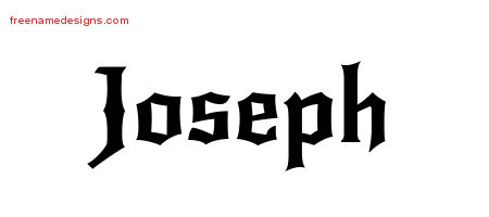 Gothic Name Tattoo Designs Joseph Download Free