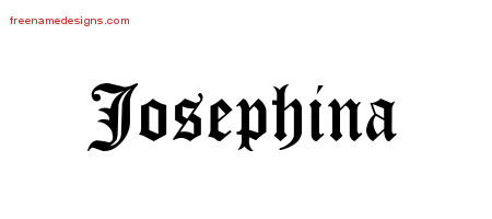 Blackletter Name Tattoo Designs Josephina Graphic Download