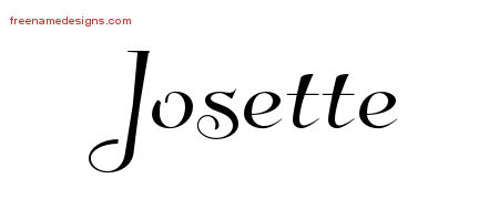 Elegant Name Tattoo Designs Josette Free Graphic