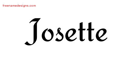Calligraphic Stylish Name Tattoo Designs Josette Download Free