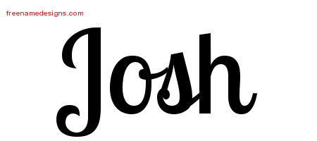 Handwritten Name Tattoo Designs Josh Free Printout