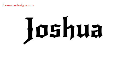 Gothic Name Tattoo Designs Joshua Download Free