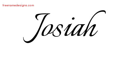 Calligraphic Name Tattoo Designs Josiah Free Graphic