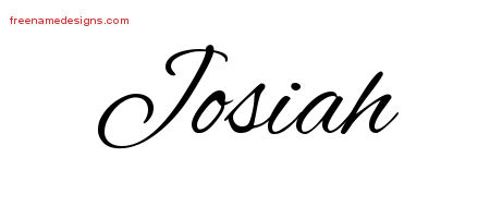 Cursive Name Tattoo Designs Josiah Free Graphic
