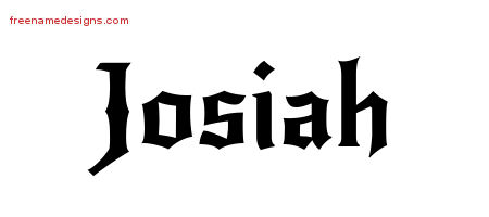 Gothic Name Tattoo Designs Josiah Download Free