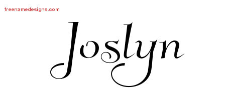 Elegant Name Tattoo Designs Joslyn Free Graphic