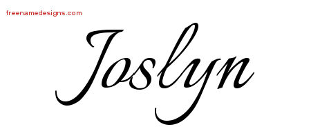 Calligraphic Name Tattoo Designs Joslyn Download Free