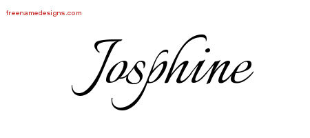 Calligraphic Name Tattoo Designs Josphine Download Free