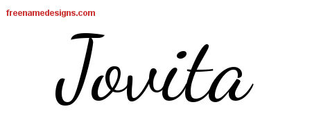 Lively Script Name Tattoo Designs Jovita Free Printout