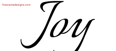 Calligraphic Name Tattoo Designs Joy Download Free