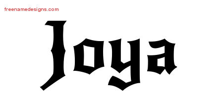 Gothic Name Tattoo Designs Joya Free Graphic