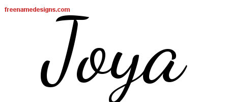 Lively Script Name Tattoo Designs Joya Free Printout