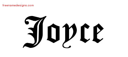 Blackletter Name Tattoo Designs Joyce Graphic Download