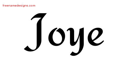Calligraphic Stylish Name Tattoo Designs Joye Download Free