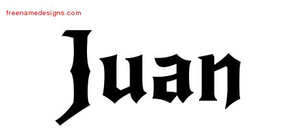 Gothic Name Tattoo Designs Juan Download Free