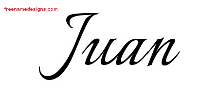 Calligraphic Name Tattoo Designs Juan Download Free