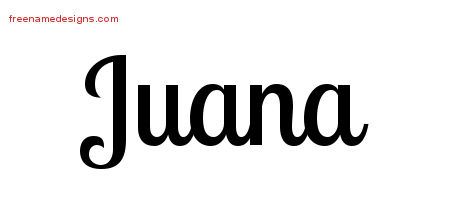 Handwritten Name Tattoo Designs Juana Free Download