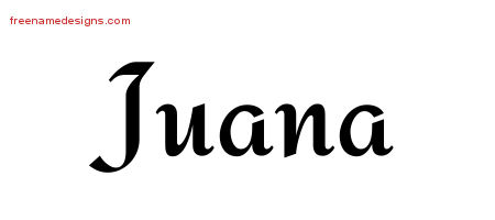 Calligraphic Stylish Name Tattoo Designs Juana Download Free