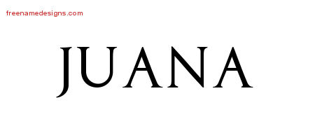 Regal Victorian Name Tattoo Designs Juana Graphic Download