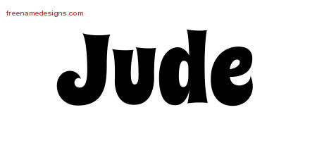 Groovy Name Tattoo Designs Jude Free