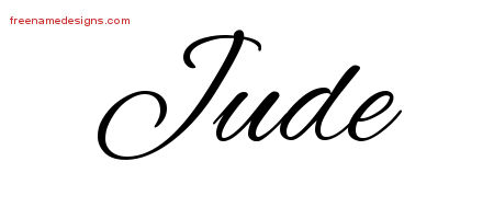 Cursive Name Tattoo Designs Jude Free Graphic