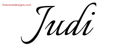 Calligraphic Name Tattoo Designs Judi Download Free