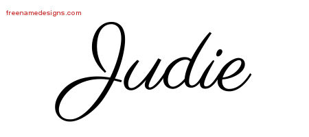 Classic Name Tattoo Designs Judie Graphic Download