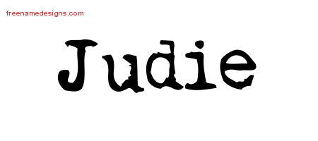 Vintage Writer Name Tattoo Designs Judie Free Lettering