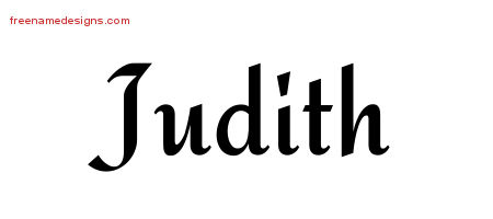 Calligraphic Stylish Name Tattoo Designs Judith Download Free