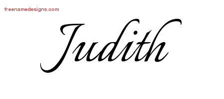 Calligraphic Name Tattoo Designs Judith Download Free