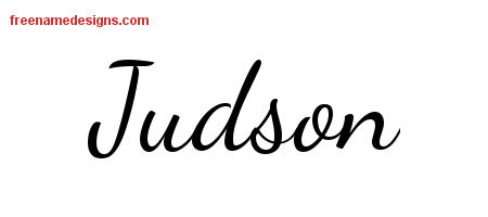 Lively Script Name Tattoo Designs Judson Free Download