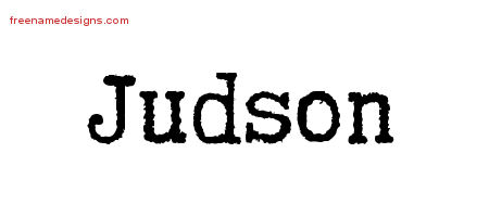 Typewriter Name Tattoo Designs Judson Free Printout