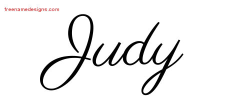 Classic Name Tattoo Designs Judy Graphic Download