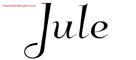 Elegant Name Tattoo Designs Jule Free Graphic