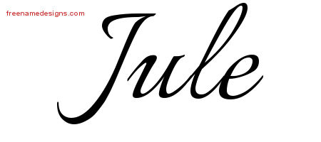 Calligraphic Name Tattoo Designs Jule Download Free
