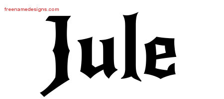 Gothic Name Tattoo Designs Jule Free Graphic
