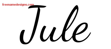 Lively Script Name Tattoo Designs Jule Free Printout