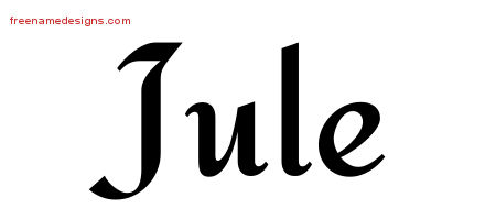 Calligraphic Stylish Name Tattoo Designs Jule Download Free