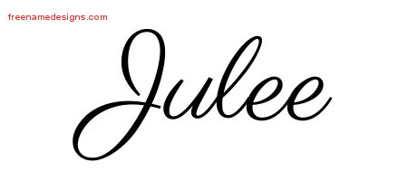 Classic Name Tattoo Designs Julee Graphic Download
