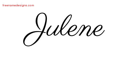 Classic Name Tattoo Designs Julene Graphic Download
