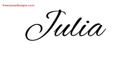 Cursive Name Tattoo Designs Julia Download Free