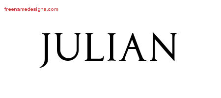 Regal Victorian Name Tattoo Designs Julian Graphic Download