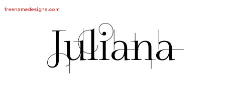 Decorated Name Tattoo Designs Juliana Free
