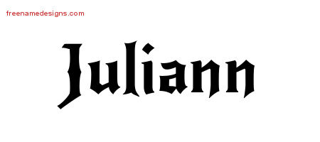 Gothic Name Tattoo Designs Juliann Free Graphic