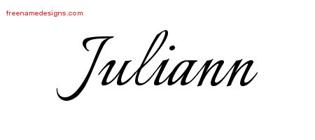 Calligraphic Name Tattoo Designs Juliann Download Free