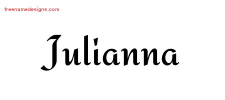 Calligraphic Stylish Name Tattoo Designs Julianna Download Free