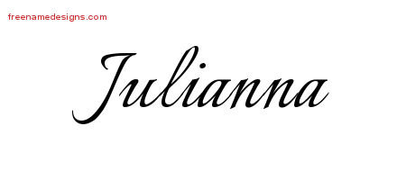 Calligraphic Name Tattoo Designs Julianna Download Free