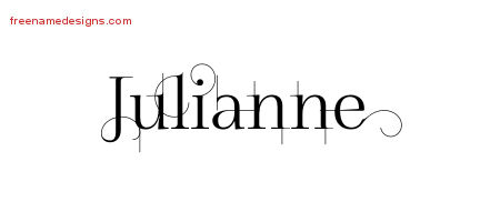 Decorated Name Tattoo Designs Julianne Free