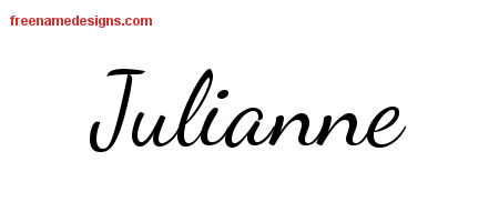 Lively Script Name Tattoo Designs Julianne Free Printout